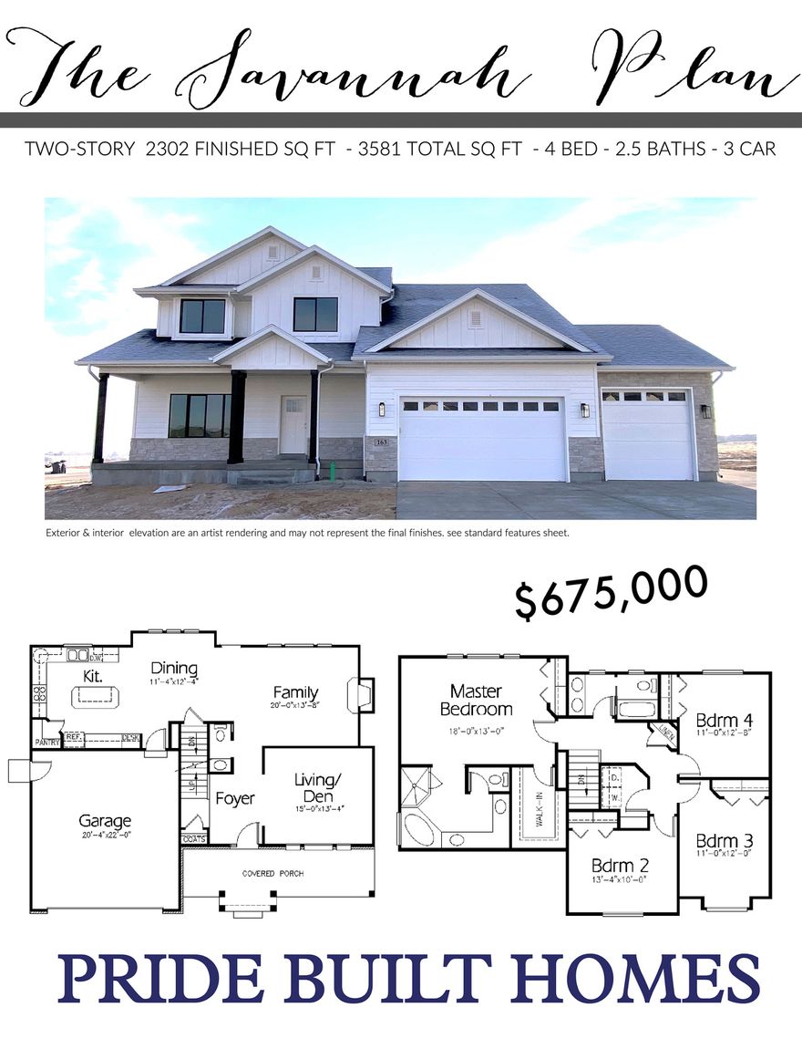 THIS HOME IS TO BE BUILT. COME CHECK OUT OUR MODEL HOME AT 158 S. LIBERTY ST, GRANTSVILLE, UT. YOU CAN PUT THIS HOME ON ANY SUITABLE LOT IN THE SPRINGFIELD ESTATE SUBDIVISION. WE ARE A SEMI CUSTOM HOME BUILDER SO WE CAN MAKE CHANGES TO ANY OF OUR PLANS. CALL US TODAY!! THE PICTURES PROVIDED ARE EXAMPLES ONLY NOT FROM THIS EXACT HOME.