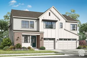 TRIPOINTE QUICK MOVE-IN HOME on lot 239! Experience stunning views of Mt. Timpanogos in the peaceful community of The Crossings at Lake Creek. Whether you're relaxing on the covered patio, unwinding in the expansive great room, or retreating to the elegant primary suite, you'll be surrounded by natural beauty. The chef-inspired kitchen, featuring an oversized island, is ideal for hosting and entertaining. Designer-selected finishes by an award-winning team bring style and sophistication, enhancing the home's serene setting. This thoughtfully designed home offers four spacious bedrooms, three beautifully finished bathrooms, a separate office, and an unfinished basement ready for your personal touch. Square footage figures are provided as a courtesy estimate only and were obtained from Builder. Buyer is advised to obtain an independent measurement.
