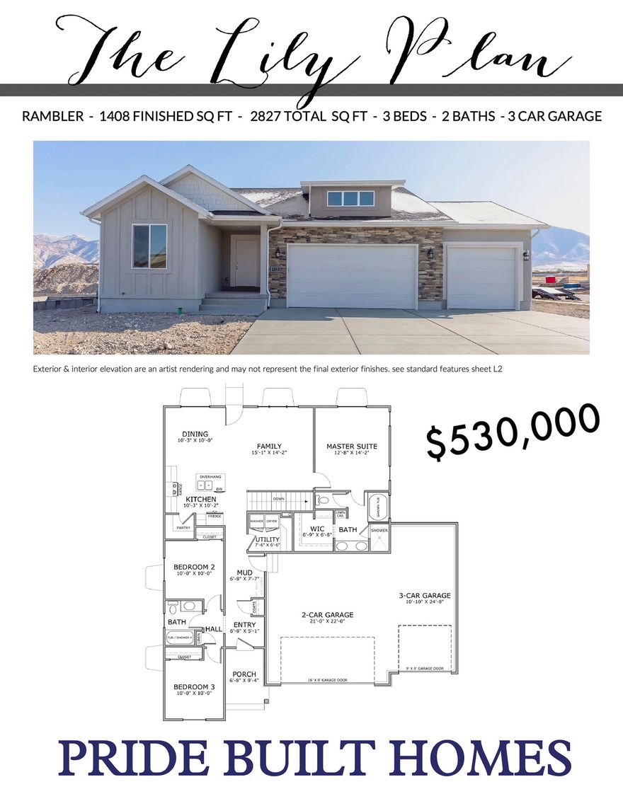THIS HOME IS TO BE BUILT. COME CHECK OUT OUR MODEL HOME AT 158 S. LIBERTY ST, GRANTSVILLE, UT. YOU CAN PUT THIS HOME ON ANY SUITABLE LOT IN THE SPRINGFIELD ESTATE SUBDIVISION. WE ARE A SEMI CUSTOM HOME BUILDER SO WE CAN MAKE CHANGES TO ANY OF OUR PLANS. CALL US TODAY!! THE PICTURES PROVIDED ARE EXAMPLES ONLY NOT FROM THIS EXACT HOME.