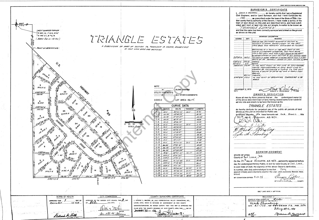 TRIANGLE ESTATES - Land