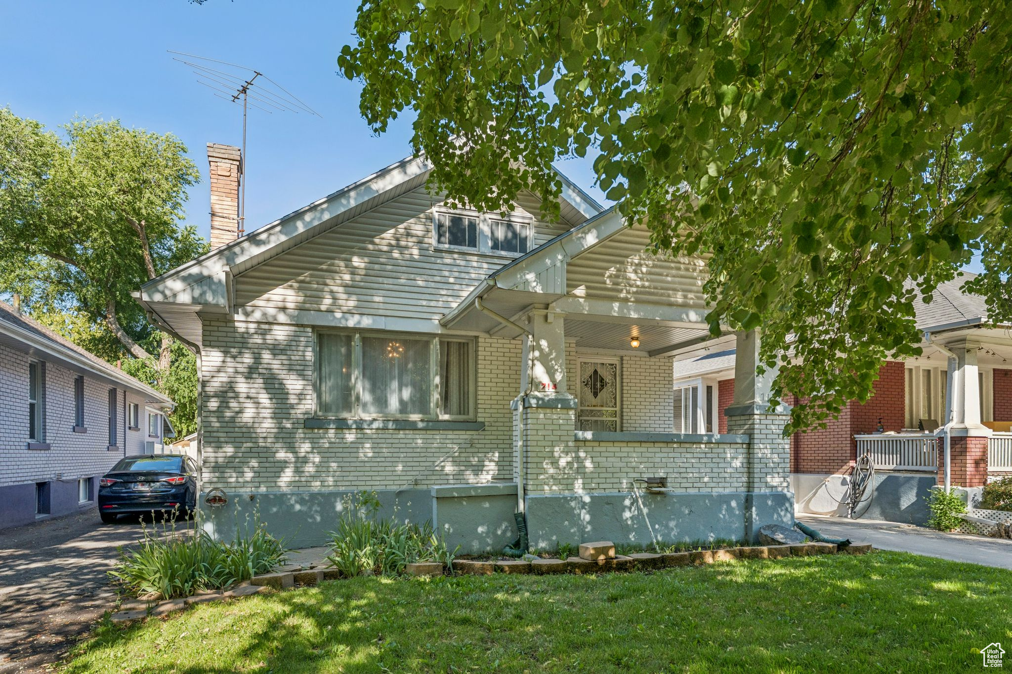 Legal, conforming duplex on a quiet, tree-lined street between Trolley Square and Liberty Park. Walkable to parks, schools, Whole Foods, Trader Joe's, transit, dining, and nightlife. Double-brick construction offers timeless curb appeal and quiet interiors. Spacious 1,300 square foot main floor with 2 bedrooms, soaring ceilings, and large windows! Rare 3-car garage with separated bays. Features updated kitchens/baths, new roof, and tasteful finishes. Main unit is ideal for owner-occupants and may be sold furnished. Basement leased at $1,330/mo through May 2026. Proven STR income from upper unit. Live or invest in the heart of Salt Lake City!