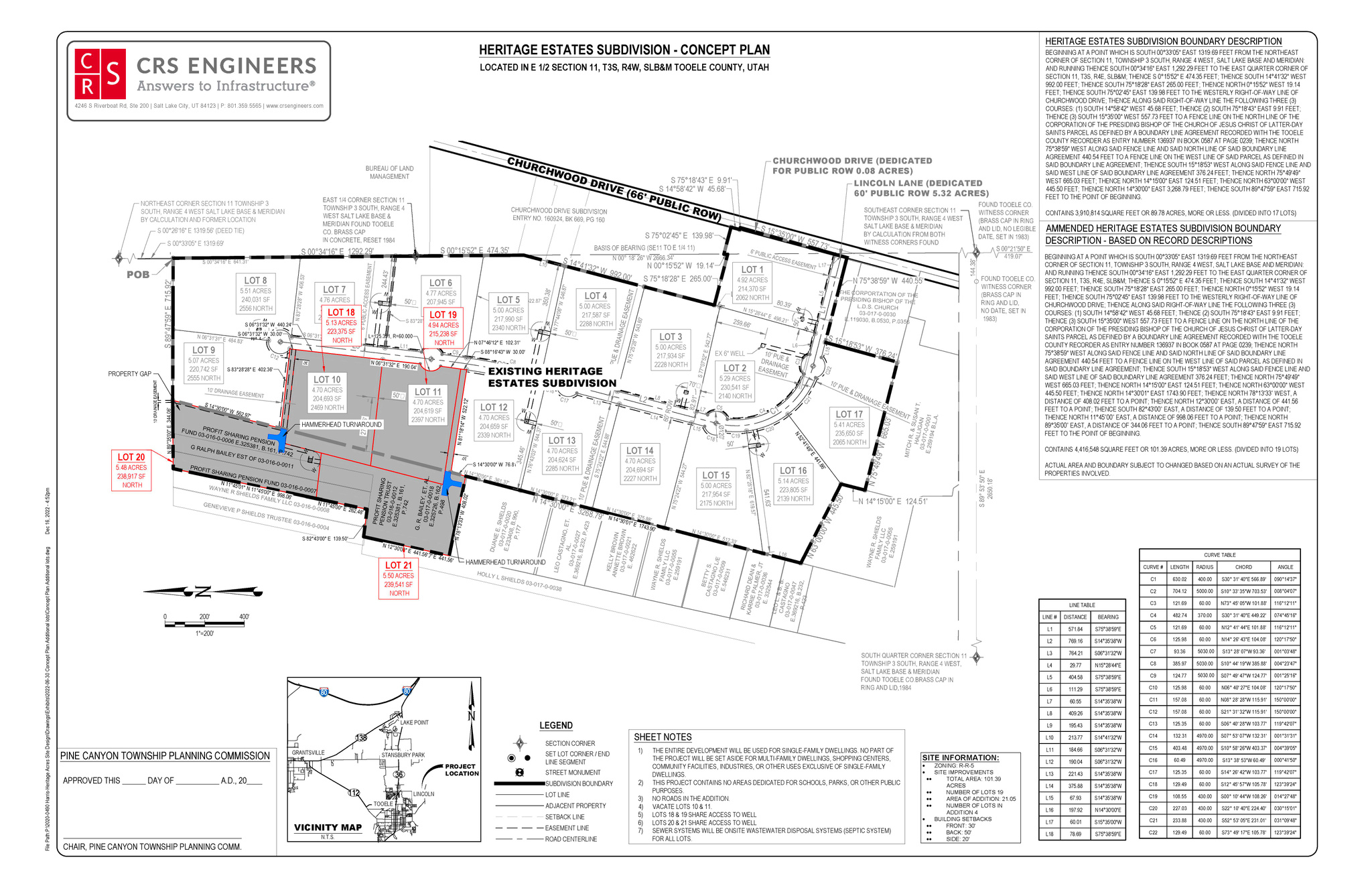 HERITAGE ESTATES SUBDIVISION - Land
