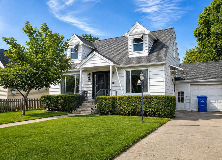 Beautifully maintained Cape Cod-style home featuring a basement apartment with a private, separate entrance-perfect for rental income or multi-generational living. The main level offers 3 bedrooms and 2 bathrooms, while the basement apartment includes 1 bedroom and 1 bathroom, provides an excellent opportunity to offset your mortgage or expand your investment portfolio.  Situated on a large lot, the property boasts a spacious backyard with mature fruit trees, ample gardening space, Full sprinklers, and plenty of room for pets or outdoor entertaining. Located in a quiet, peaceful neighborhood with a highly desirable central location, this home offers convenient access to shopping, dining, schools, and commuter routes while still maintaining a sense of privacy and tranquility.  Additional highlights include a 0.5 water share for irrigation, with access to additional water available. A rare opportunity combining charm, functionality, and income potential-this home truly has it all.  Square footage figures are provided as a courtesy estimate only and were obtained from ______________ .  Buyer is advised to obtain an independent measurement.