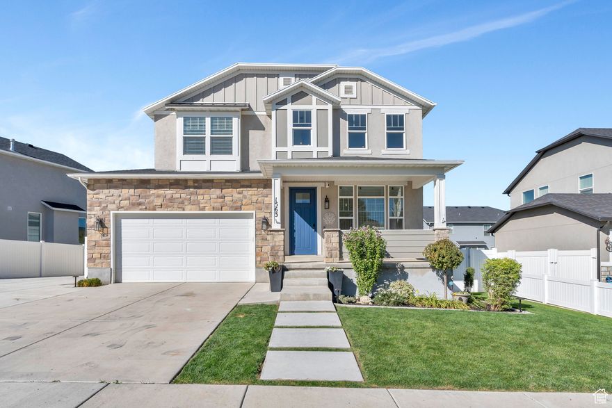 Check out this beautiful two-story craftsman-style home in the heart of Spanish Fork! With 4 spacious bedrooms and 3.5 bathrooms, this thoughtfully designed home combines comfort, style, and convenience.  Step inside to find an open, light-filled floor plan with granite countertops, custom cabinetry, Lutron lighting control system and quality finishes throughout.   The gourmet kitchen flows seamlessly into the dining and living areas, perfect for entertaining or family gatherings.  Upstairs, you'll find generously sized bedrooms and a relaxing owner's suite.  The fully finished layout includes a convenient half bath on the main floor, family room on both the main level and in the basement and a living room.  Outside, enjoy a private backyard retreat with a large swim spa, ideal for unwinding after a long day.  Located in a desirable neighborhood, this home is just minutes from shopping, dining, and easy commuting routes, giving you the best of both convenience and community living.   Don't miss your chance to own this Spanish Fork gem-schedule your private showing today!