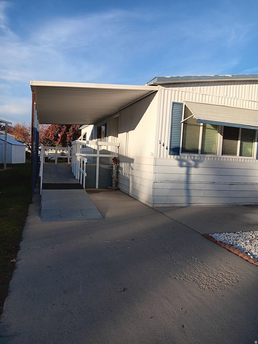 2 Bed 1.5 Bath Mobile Home in a Quiet and well maintained Mobile Home Park. Wheelchair Access, Covered Deck and Storage Shed. Ample Parking with 2 Driveways.  Buyer must apply for Approval with Park Manager. Ask Listing agent for details.   Square footage figures are provided as a courtesy estimate only.  Buyer is advised to obtain an independent measurement. "Sold As Is" No seller disclosures. ** Professional Pictures coming soon**