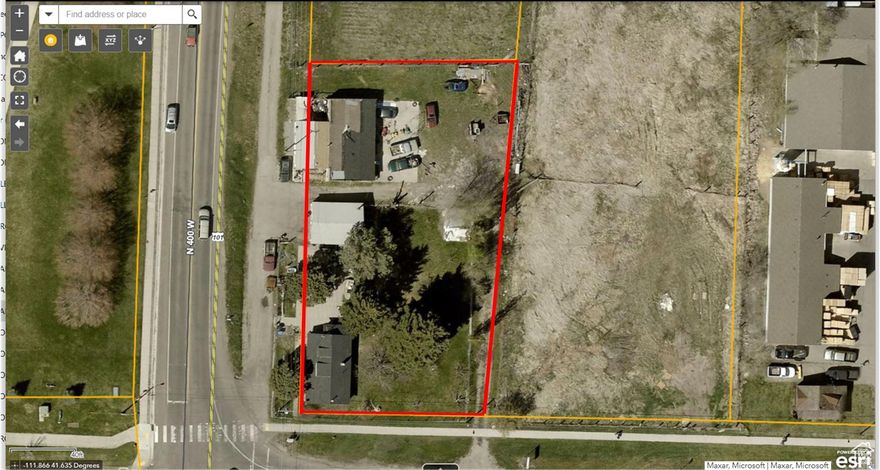 Great investment opportunity! Hyrum City has zoning as C-2 multi-use. County has current use as residential. It is a non-conforming property. Entrances are off Main Street and 400 West. Possible for live-work units, daycare, karate space, auto shop, and more....  Call Hyrum City to verify your business idea and requirements. See residential MLS #  MLS# 2060482. Square footage figures are provided as a courtesy estimate only. Buyer is advised to obtain an independent measurement.