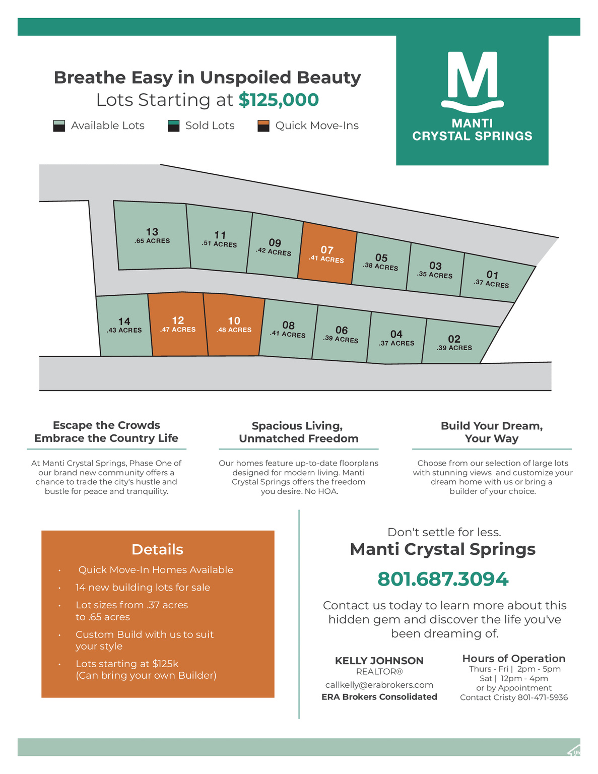 MANTI CRYSTAL SPRINGS PLAT A - Land