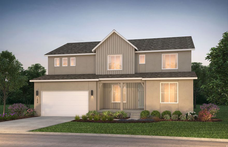 *Photos shown are of same model; actual finishes, colors, and options may vary*  Ask Keri about our incentive- 3% towards closing costs if signed in May*  Currently under construction with a completion date of September 2026, with NO HOA!  Our Glen Canyon floor plan is a highly sought after floor plan, and it's easy to see why!  This spacious home offers 5 bedrooms, 3 bathrooms, a dedicated office, and an upstairs loft.  The vaulted living room creates an open and spacious feel for all of the family gatherings.  Situated on a quarter-acre lot, it also features a 3 car tandem garage and an unfinished basement with room to grow.  Reach out to Keri for more information or showing appointment!