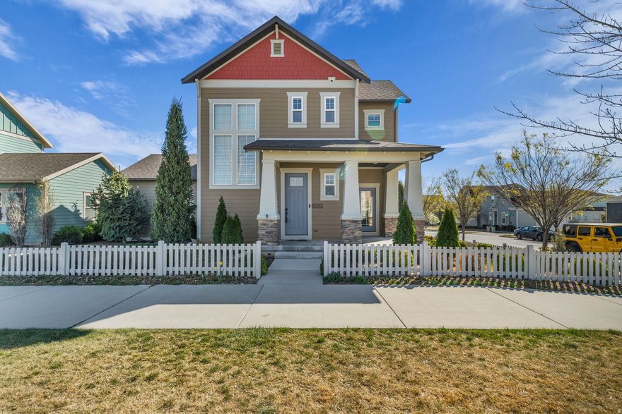 Light filled corner lot home in Daybreak with open concept living and a spacious kitchen featuring granite countertops, stainless appliances, and a large island. Functional layout with multiple living areas and flexible space.  2 car garage plus 2 stall parking pad, along with added street parking from the corner location. Located directly across from Golden Fields Elementary and close to Daybreak's lakes, trails, parks, pools, and year round community events. Buyer to verify all.