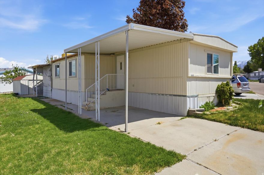 Discover spacious living in this well-maintained 3-bedroom, 2 full bathroom home offering 1,092 sq ft of functional space. This move-in ready home features a bright and open layout with updated flooring, plenty of natural light. Located in a welcoming, family-friendly community, you'll have access to great amenities including a pool, playground, basketball court, RV storage, and a clubhouse-ideal for gatherings and events. Conveniently situated near shopping centers, dining, the FrontRunner Station, and quick freeway access, this home combines comfort, convenience, and affordability-making it the perfect place to start your homeownership journey. Must be approved by the park prior to submitting an offer. Square Footage are provided as a Courtesy estimate only.