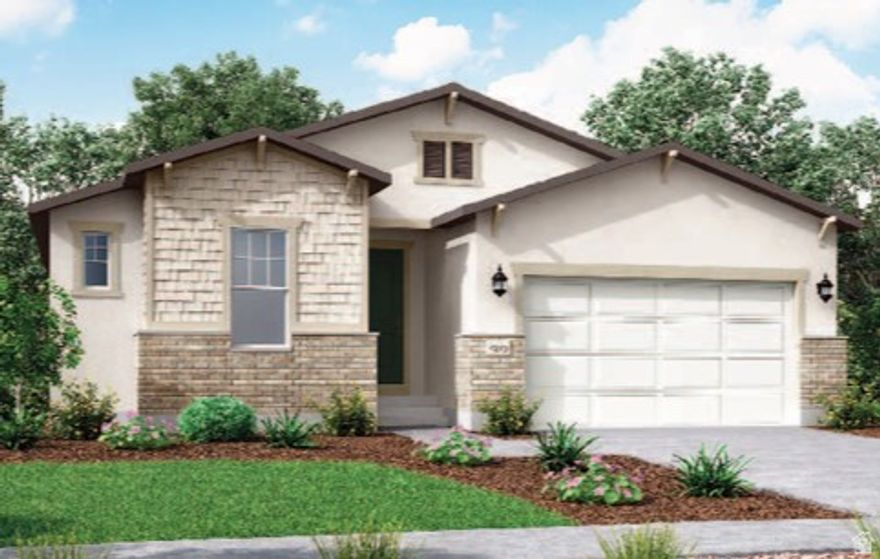 This charming 1350 Craftsman-style home features quality upgrades and a functional floor plan. The kitchen offers bluff maple cabinetry, quartz countertops, and platinum gas appliances, along with a bright box window in the kitchen nook that brings in natural light. Interior finishes include laminate hardwood, tile, and carpet flooring, recessed can lighting, and Craftsman-style baseboards and casing that add timeless detail throughout the home. The comfortable owner's suite features a box window and a grand bathroom with cultured marble surrounds and brushed and satin nickel hardware. Additional highlights include a wood stair railing, tankless water heater and energy-efficient features designed for modern living. Exterior amenities include a 3-car garage with keypad entry and exit door and convenient Christmas light outlets, making seasonal decorating easy. This beautifully finished Craftsman home offers style, comfort, and efficiency.