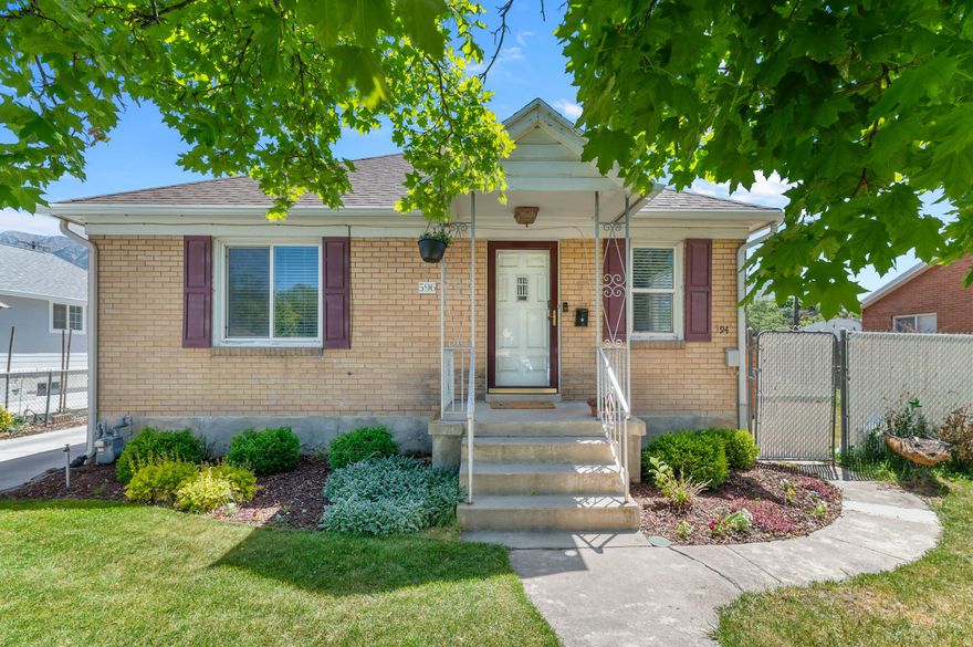 Welcome to this darling home nestled in the heart of Provo - with built-in income potential! Located close to BYU/UVU, Utah Valley Hospital, the Provo Rec Center, and easy access to I-15. The upstairs features 2 bd/1 bath with a bright, comfortable living space. Downstairs offers a legal furnished basement apartment with 1 bd/1bath and a shared laundry room, previously leased for $1,375 per month. The primary bath has been completely remodeled along with updates to the home's interior wiring, electrical meters, and an additional electrical panel in the garage. The beautifully landscaped property, with automatic sprinklers and drip system, offers two separate fenced yards. A new detached accessory building (80 sq ft with heating and air) currently serves as a home office, with ethernet wiring for internet access. Square footage figures are provided as a courtesy estimate. The buyer is advised to obtain an independent measurement.