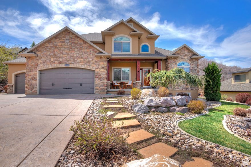 Welcome to your dream luxury home nestled in the prestigious Suncrest community of Draper, Utah. This stunning six-bedroom, 3.5-bathroom residence boasts modern updates and exquisite finishes throughout, ensuring a blend of comfort and sophistication. As you enter, you are greeted by a grand foyer which open to soaring ceilings and an abundance of natural light from the floor to ceiling windows. The open-concept living area flows seamlessly into the gourmet kitchen, which features state-of-the-art appliances, quartz countertops, and a spacious island perfect for entertaining. The adjacent dining area opens to a private backyard. The main level offers a luxurious master suite complete with a private spa-like bathroom featuring a soaking tub, dual vanities, and a spacious walk-in closet. Also on this level, you'll find a cozy family room with a fireplace, an elegant office and a well-appointed half bathroom. Upstairs, discover three generously sized bedrooms, each with ample closet space and a beautifully designed bathroom. All these bedrooms have amazing views of the nearby mountains. Step outside to your private oasis, where a beautifully yard awaits, complete with a spacious patio for outdoor dining and relaxation and a newly created space perfect for kicking the soccer ball or playing catch along with a deck to view the mountains. The finished basement offers two more bedrooms, a full bath and a fabulous open second family room. This property also includes a three-car garage and a HEATED DRIVEWAY. Located in the desirable Suncrest community, residents enjoy access to exceptional amenities, including hiking trails, parks, and a community pool. Feel secluded in your own world while still being just minutes away from shopping, dining, and major highways. This luxury home is the perfect retreat for those seeking both elegance and convenience in the heart of Draper, Utah. Don't miss the opportunity to make this exquisite property your own! Buyer is advised to obtain an independent measurement.