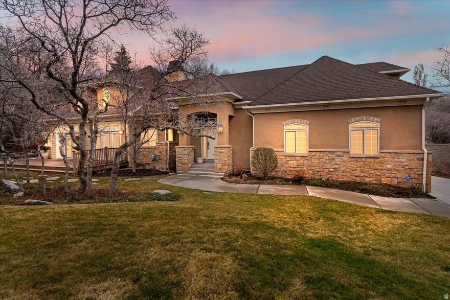 Amazing 2-Story Home Located in coveted Upper East Bench of Cottonwood Heights * 3286 Sq Ft, 4 bedrooms, 3.5 bathrooms, Large 2 car garage, Sitting on .41 acres, Private electric gate entrance, exceptional setting with mature trees, landscape and mountain views * Built in 2004 * Main floor Primary suite and bathroom with walk in closet * Large Laundry/Craft Room off Open Concept Kitchen (Granite counters/Gas range)& Kitchen Dining, Living Room and Formal Dining * Features a main floor Office with built in shelves * 2 fire places, Plantation shutters, LED canned Lighting * Mud rood off Main entry and garage entry * Large Bedrooms upstairs, walk in closet and tons of storage * Ephemeral stream running 5-6 months coming from Def Smith Canyon * Minutes from Big & Little Cottonwood Canyons for World Class Skiing, Hiking, Biking, Golf & Outdoors Adventure * Close to Groceries, Restaurants, Parks and Airports * UNIQUE OPPORTUNITY to Purchase separately or with a detached 5300 sq ft Luxury residence that backs up to property creating a family retreat or multigenerational Living with main floor Primary suite, 5 bedrooms/3.5 baths/ 3 car garage * For details See MLS#2140998/TAX ID#28-02-277-013 (3450 E. Hidden Oak Dr) * Buyer to verify all information provided, Courtesy only and not guaranteed.