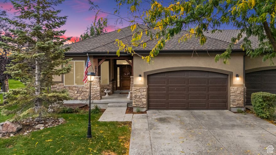 Enjoy stunning, unobstructed views of Sleepy Ridge Golf Course and Golden Pond from this beautifully maintained 3,596 sq. ft. twin home. Designed with quality construction and thoughtful finishes, this home boasts 10-foot ceilings, 8-foot doors, granite counters, staggered tall cabinets with built-ins, and stainless-steel appliances. The open floor plan flows seamlessly for entertainment, complete with two fireplaces, two furnaces, and a walkout basement. The spacious layout includes large storage rooms in the basement and an oversized, extra-deep garage ideal for vehicles and belongings. The expansive green space surrounding the home adds to its appeal, while the HOA takes care of yard work for low-maintenance living. This rare find offers excellent price per square foot in a sought-after location. Refrigerator, washer, and dryer are included. Enjoy outdoor entertaining from your covered deck and covered patio.