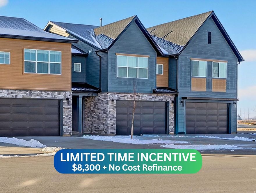 Handsome and modern, both inside and out! No wonder they're selling faster than we can build them!  This particular special unit backs directly to a park, offering privacy and incredible views of Ben Lomond. Inside, these modern floor plans are packed with abundant storage, smart-home features throughout, oversized bedrooms, closets, and bathrooms, truck-sized two-car garages, and a private patio. ***$8,300 + No Cost Refinance for a Limited Time!*** Home is expected to complete early April. Square footage figures are provided as a courtesy estimate only and were obtained from building plans. Buyer is advised to obtain an independent measurement.