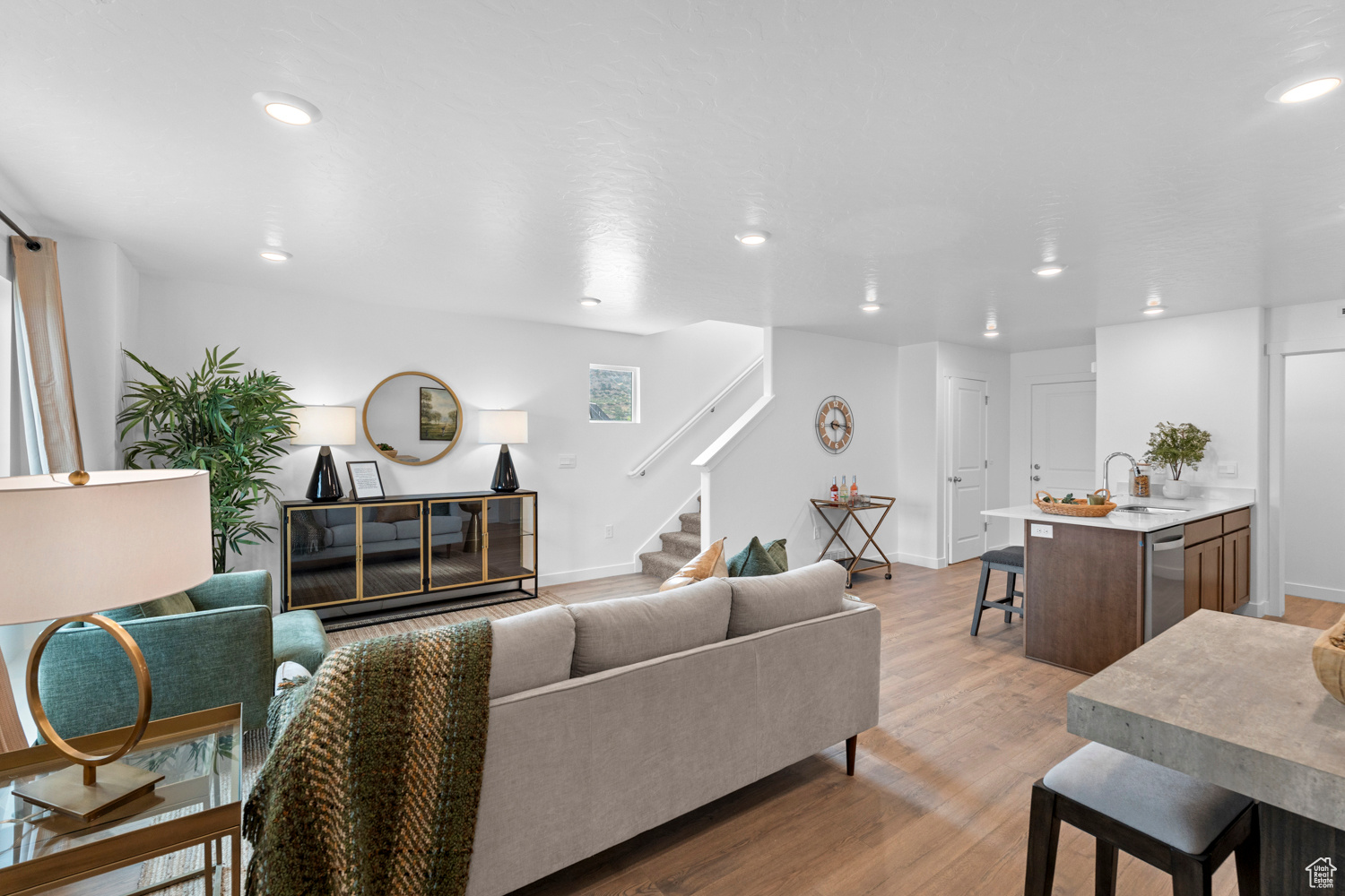 NEW SELLER FINANCING INCENTIVE AVAILABLE with big savings! Location, location, location-- this community, ideally located in the hills of Lehi only 5 mins from I-15, is truly hard to beat! You'll enjoy majestic views of Lone Peak, Timpanogos, Utah Lake and the valley. Not to mention the announced Lehi temple nearby. This home is right near our massive clubhouse and pool area as well! Inside the home you'll comfortably enjoy an open concept main level with stylish kitchen, powder room, and living space. Upstairs you'll find 3 nice bedrooms, walk-in laundry room, and 2 bathrooms. Kitchen includes modern shaker cabinets, quartz counters, and stainless-steel appliances with gas range! Bought down rate and $4,000 towards closing costs using our preferred lender. Actual home may differ in color/material/options. Pictures are of finished homes of the same floor plan and may contain options/upgrades/ decorations/ furnishings not available at the advertised price. No representation or warranties are made regarding school districts and assignments; conduct your own investigation regarding current/future school boundaries. Buyer to verify all information.