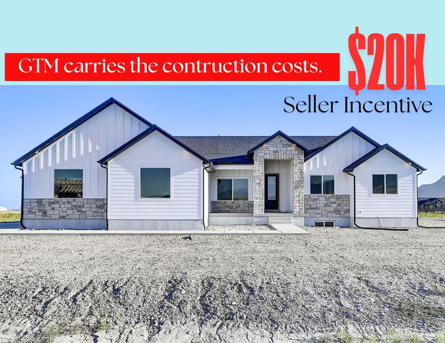 *TO BE BUILT*  $20k Seller Incentive when using preferred lender . GTM carries construction financing, buyer does not need a construction loan.  Home comes with front yard landscaping.  WELCOME TO THE LILY!   *Home to include the following: Vaulted Ceilings in Primary bedroom and Living Room, LED Disc Lighting, Ceiling fan in Living room and Primary bedroom. Tall decorative baseboards. LVP flooring in all main areas including bathrooms. Quality carpet in bedrooms.  Fireplace in Living Room. *Kitchen: Soft close Knotty Alder Stained Cabinets and Granite Counter tops with Subway Tile backsplash. Cabinets featuring End Panels and Crown Moulding. Walk-in Pantry.  Stainless under mounted sink with disposal, walk-in pantry, stainless steel refrigerator, induction stove top, oven, dishwasher and microwave that can be used as a convection oven.  *Bathrooms: Tile surrounds in tub and showers. European glass in Primary ensuite.  Adult height vanities. Taller, elongated toilets.  Central HVAC, Energy efficient furnace, Tankless Water Heater. *Garage & Exterior Features: Third car bay, garage door openers, and 30 year architectural roof shingles. Square footage figures are provided as a courtesy estimate only and were obtained from Builder Plans. Buyer is advised to obtain an independent measurement. -Photo is a rendering and not of the actual home. Photos are of a previous home build, color and options are subject to change.