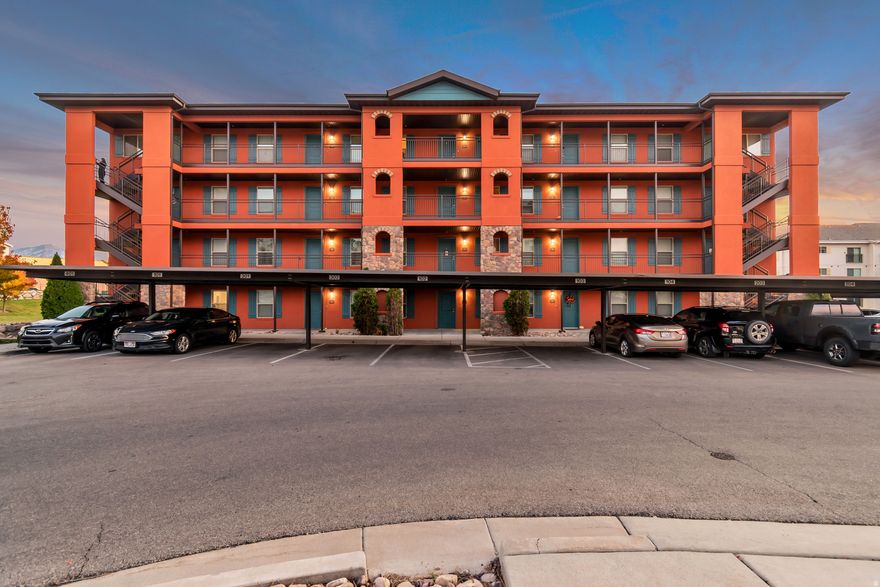 Ground-level end-unit condo with an open layout in a quiet Orem community. Fresh new paint and new carpet (Aug 2025) plus a new water heater (May 2025) make this home move-in ready. Built in 2015 with wide hallways and doorways for easy, comfortable living. One-level floor plan with great natural light. Fantastic location close to UVU, BYU, shopping, dining, and the complex sits directly behind WinCo. Quick access to I-15. Well-kept community with low-maintenance living. Rare to find a unit this updated at this price-don't miss it. All information is provided as a courtesy, including, but not limited to, room sizes, et.