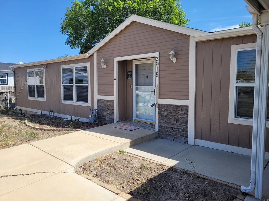 Have to see it before you believe it! So much more than a well-maintained, handicapped accessible manufactured (built with 2'X6" kiln-dried wood) home on its own property without HOA fees! Long list of things included with the home: Washer (recently purchased), dryer, three televisions (one with surround sound). In 2017, a new roof with solar was installed. Solar is owned. Utilities are extremely low during every season. Foundation Certificate available upon request, allowing for FHA and VA loan approval.  VA loan assumption at 3.12% interest.