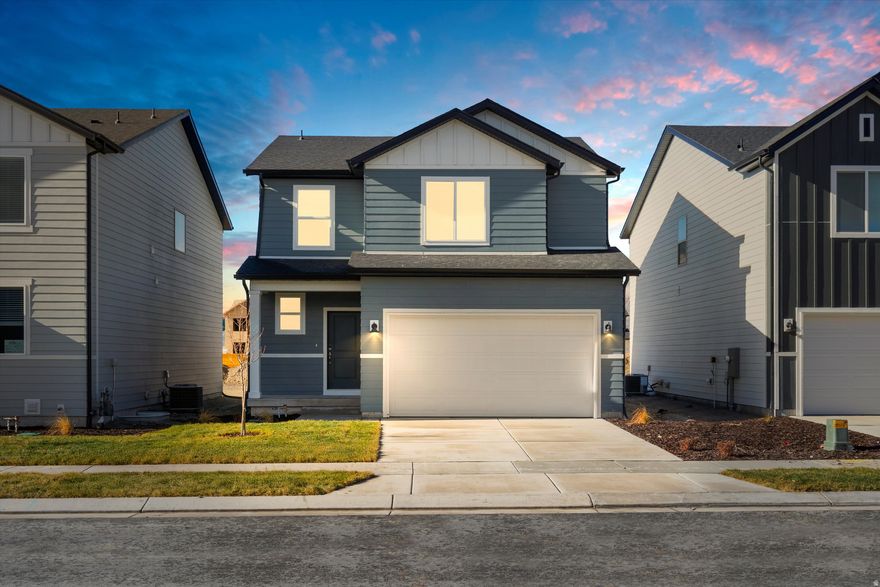 This three bedroom home has an open-concept kitchen and great room perfect for entertaining. The primary bedroom provides a spacious walk-in closet for all your fashion needs. Move in ready with a washer, dryer, fridge and blinds throughout! Unfinished basement included. Total home approx. sq. ft. 2,339.