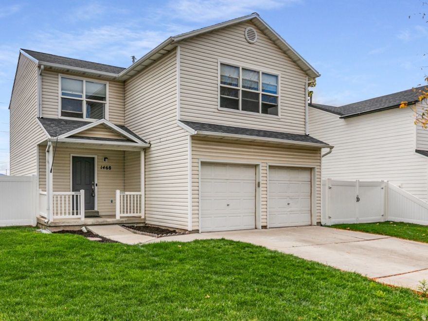 Finally, perfection has an address! This beautiful home has it all! Updated kitchen with tile floors, newer cabinets, updated appliances with a gas range, and amazing built-ins throughout the home. The office and a bedroom contain built-in bunkbeds and the office (which is the 4th room with a bed) has a desk space under the bunk. To be crystal clear there are 3 bedrooms, and an office, and 2 1/2 bathrooms, a two-car garage, 2 peach trees in the backyard, fully fenced yard with a creek over the back fence, beautiful gazebo, and a huge patio in the back, and a double gate to accommodate RV parking. Don't miss the amazing mountain views, and it's all tucked nicely in a quiet neighborhood. This peaceful haven won't last long, so don't wait!