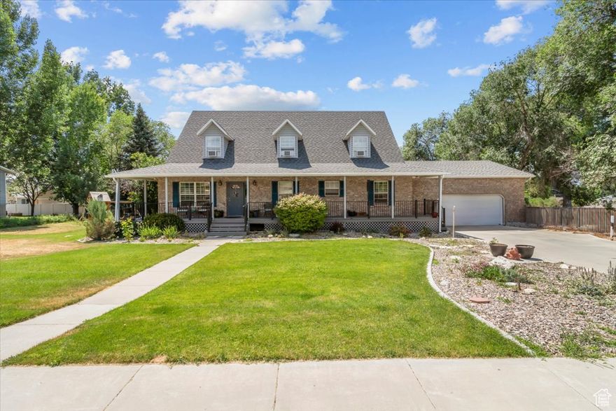 Charming farmhouse-style home with a spacious wrap-around porch and inviting farmhouse sink. Features large bedrooms, updated bathrooms, high-efficiency furnace, central air, and a finished basement with an ADU, family room, and den/craft room. Enjoy outdoor living on the generous deck, perfect for relaxing or entertaining.   Square footage figures are provided as a courtesy estimate only and were obtained from Sanpete County Records.  Buyer is advised to obtain an independent measurement.