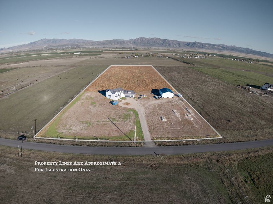 Escape city life and enjoy modern country living on 11.2 irrigated acres in scenic Malad Valley. Built in 2021, this 3,299 sq ft home offers 4 beds, 3 baths, vaulted ceilings, and mountain views from nearly every room. The open kitchen features quartz counters and a large island, perfect for gatherings. A 42'x56' detached shop provides space for equipment, vehicles, or hobbies. The property includes irrigated ground ideal for pasture or small farming and is partially fenced. Enjoy fiber internet, a 3-car attached garage, and easy access to I-15-just minutes from town yet peaceful and private.