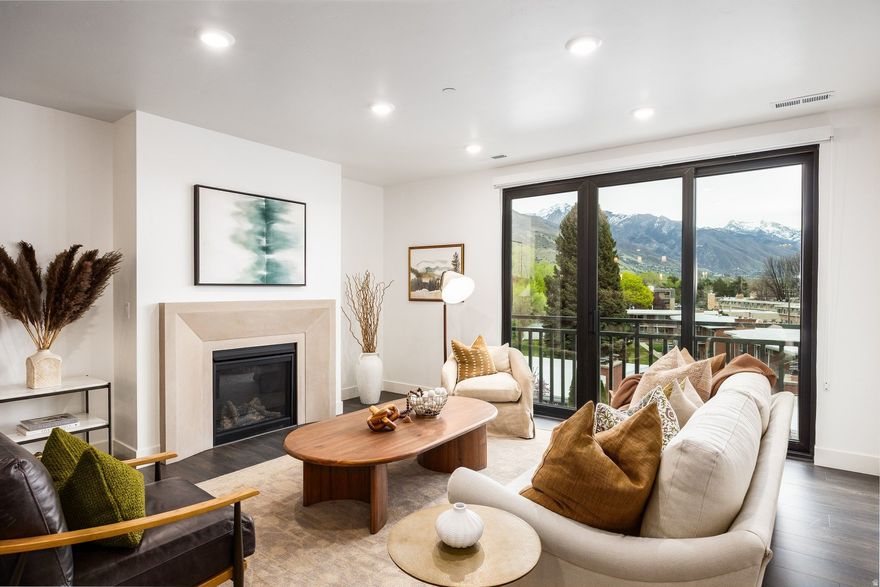 Discover effortless urban living at Apollo Square Condos in the heart of downtown Holladay. Now offering move-in ready, meticulously-designed luxury residences. These condos offer single-level living, open floor plans, natural light, and amazing views of the surrounding mountains and valley. Each unit boasts designer finishes, private outdoor spaces, and spacious kitchens. The complex offers secure underground climate-controlled parking, elevators, and ample storage, ensuring your comfort and peace of mind. Enjoy living in the vibrant Holladay City Village, where everything is within walking distance, including dining, shopping, grocery, food trucks, coffee shops, bakeries, post office, and entertainment. When you're ready to relax or gather with friends, head up to the rooftop patio, complete with a fire pit, BBQ, TV, gazebo, and lounge area and soak in the 360 degree views of the mountains and Salt Lake Valley. Make Apollo Square your new home and enjoy the best of urban and mountain living with lock-and-leave convenience!