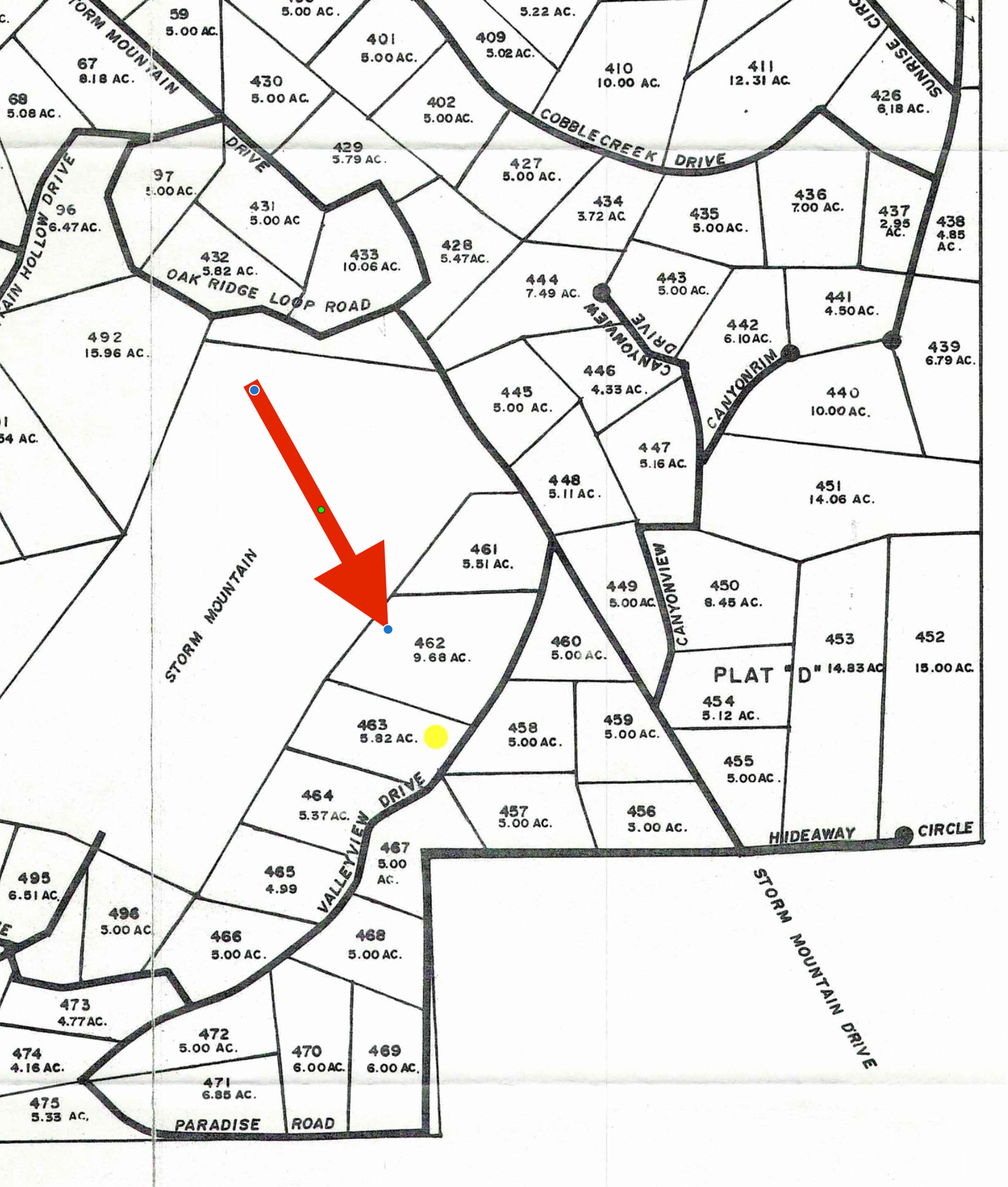 HIDEAWAY VALLEY PLAT D - Land