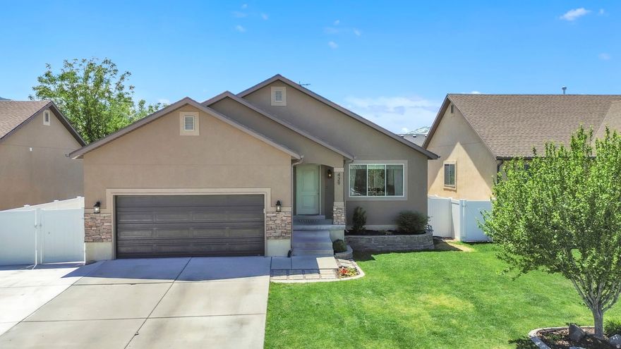 This is it! Amazing single family home in the BEST location, AND a detached, climate-controlled 12'x16' "she shed," "man cave," office or whatever you want to use it for! Fully finished, landscaped and fenced rambler in one of the most sought after areas of Spanish Fork, adjacent to the brand new Fit City Recreation Center, Spanish Fork Sports Park, River Trail and Rodeo grounds! No need to battle for parking in the Summer for Pioneer Days! Well maintained and cared for, the Furnace and AC were replaced in 2022, the water heater in 2023. Vaulted ceilings and lots of windows make the home feel light and bright throughout. And the shed in the back yard- built in 2025 with a mini-split climate system, you may just want to live there! Turn-key and ready for its next owner! Be sure to get a pre-walkthrough experience by checking out the 3D virtual tour and schedule the real thing today!