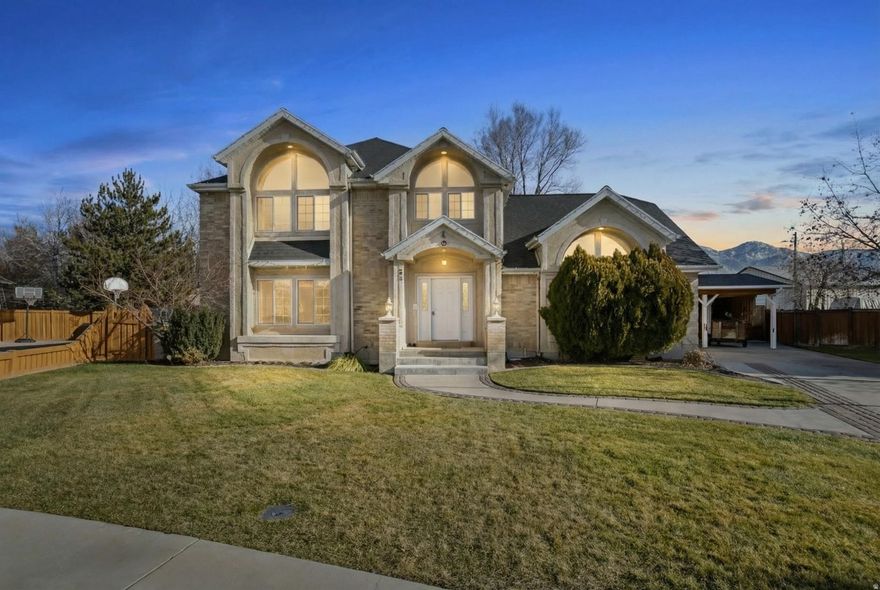 Spacious 6 Bed / 5 Bath Home in Orem This beautiful three-story 6-bedroom, 5-bathroom home is situated at the top of a quiet cul-de-sac in the heart of Stonewood. Offering multiple living spaces and exceptional functionality, this home is ideal for families or anyone needing room to spread out. The gourmet kitchen features granite countertops, a large center island, ample cabinetry, and a walk-in pantry, with hardwood floors throughout the entry, dining room, and kitchen. The spacious primary suite includes a jetted tub, walk-in shower, dual vanities, two walk-in closets, and plenty of open space. Enjoy three fireplaces located in the primary bedroom, family room, and basement game/media room. Additional highlights include a dedicated office, home gym, washer and dryer, fenced yard, and generous parking with a two-car garage plus two-car carport. Mountain views and a warm, inviting layout complete this hidden gem. Schedule your showing today.