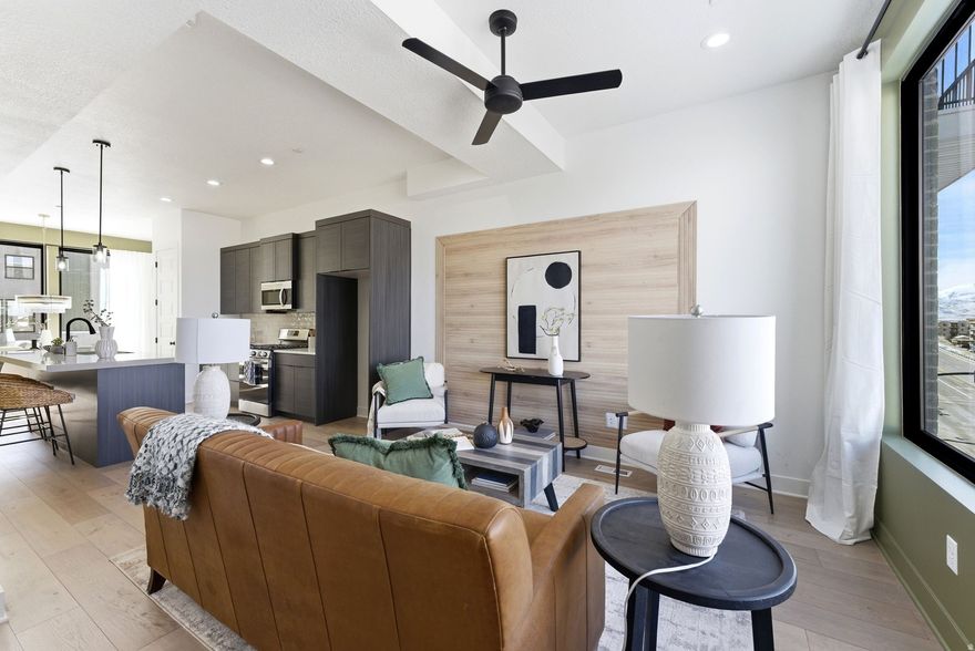 Last few new construction units remaining. Step into this thoughtfully designed 3-bedroom, 3.5-bath townhouse offering breathtaking views of the Salt Lake Valley and modern-day comfort throughout. Large windows invite abundant natural light into the home, enhancing the open and airy feel of each space. The kitchen connects effortlessly to the main living and dining areas, creating an ideal layout for both relaxed daily living and hosting gatherings.   The property includes a one-car garage plus an additional driveway parking spot for added convenience. The spacious primary suite serves as a private retreat, featuring its own en-suite bath and generous closet space. Two additional bedrooms, each with access to full bathrooms, offer flexibility for guests, family members, or a dedicated home office.  Located just moments from outdoor adventures, shopping centers, restaurants, and easy freeway access, this home delivers comfort, quality, and convenience in one of the valley's desirable areas. Enjoy stylish living with scenic surroundings in this exceptional Salt Lake Valley townhouse.