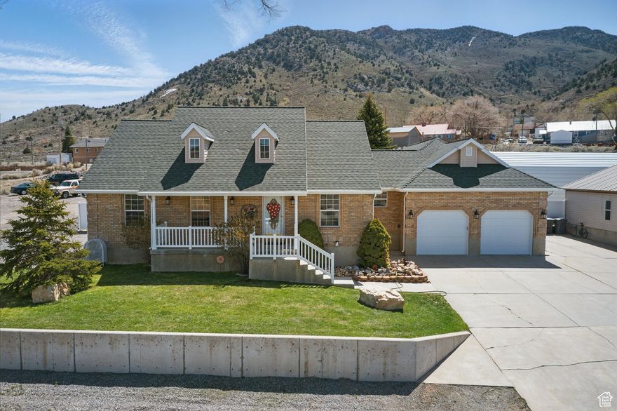 Motivated Seller................Imagine a life where the hustle of the big city fades into the tranquility of a historic mining town, all while keeping your commute within reach. Welcome to Eureka! Where mountain views always welcome you back home! This isn't just a house; it's a thoughtfully designed home. Step inside and discover an open concept floor plan where vaulted ceilings create a sense of airy spaciousness, and large windows frame the stunning views while flooding the rooms with natural light. The master suite becomes your private retreat, complete with his and hers walk-in closets. Practicality meets convenience with a main floor laundry room, and a bonus office provides a dedicated space for work or hobbies. The heart of the home is the open kitchen, boasting generous prep areas for culinary adventures. Downstairs, a clean slate basement with a separate entrance awaits your vision  imagine the possibilities! Outside, the solid brick exterior promises low-maintenance longevity, while ample garage space caters to all your storage needs and projects. Covered porches invite you to unwind and soak in the mountain panoramas or enjoy the meticulously landscaped yard. Life in Eureka is effortless. Picture quiet moments of solitude and thrilling recreation just minutes from your doorstep. Whether it's the Little Sahara Sand Dunes or simply getting lost in the nearby hills, adventure is always within easy reach. This property truly offers a lifestyle that won't disappoint. Why not schedule your personal tour today and experience it for yourself? Seller just installed a new A/C unit! *Square footage figures are provided as a courtesy estimate only, buyer to verify all within listing to their own satisfaction.