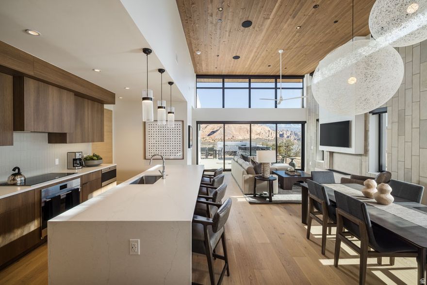 LIONSBACK RESORT  Incredible 2 Bedroom Casita with Expansive Views. This recently completed 2 Bedroom Casita at Lionsback Resort offers an unrivaled launchpad for all the adventure, exploration and relaxation Moab has to offer. This contemporary single level Strata Casita with its sophisticated design, immerses you in the surrounding desert landscape with both indoor and outdoor living. Floor to Ceiling windows accentuate the beautiful, tall, tongue and groove ceilings; and together they frame the desert landscape with incredible views of sunlight reflecting off red rock fins and the sunset alpenglow on the La Sal Mountains. Thoughtful design represents the surrounding terrain, all while incorporating high-end finishes, from Wolf and Subzero appliances to the modern spa-like wet room with soaking tub and Waterworks plumbing fixtures, to the built-in speaker system with Sonos amp. 2 en suite bedrooms, and nightly rental zoning makes this an ideal retreat to enjoy all that Moab has to offer, while still allowing rental income to offset costs. When the wild terrain is calling, Lionsback Resort offers on-site access to the Mill Creek Trail and Hells Revenge 4x4 trail, standing at the gateway of the world-renowned Sand Flats Recreation Area, home of the famous Slickrock Trail, two National Parks, Arches and Canyonlands, and the Colorado River for limitless discovery.