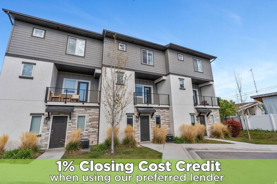 Welcome to this spacious and light-filled Millcreek townhome, ideally located just 5 miles from Salt Lake City with easy access to everything the area has to offer. Set within a community featuring a soccer field, expansive park, and scenic walking paths, this home combines comfort with an active lifestyle.  Enjoy beautiful mountain views and an east-facing balcony off the living room, perfect for taking in the morning light. Inside, the open-concept layout is enhanced by LVP flooring throughout and a welcoming living room complete with a built-in gas fireplace and display shelves.  The kitchen is both stylish and functional, featuring two-tone cabinetry and a seamless flow for everyday living or entertaining. Upstairs, you'll find three bedrooms, including a primary suite with its own ensuite bathroom, as well as an additional full bath.  Additional highlights include a spacious 2-car garage and a large laundry room equipped with cabinetry and a folding table for added convenience.  The HOA offers excellent value with low monthly fees that cover water, trash, maintenance, and snow removal, making for easy, low-maintenance living.  With its bright interior, thoughtful features, and prime Millcreek location, this townhome offers the perfect blend of style, function, and accessibility.