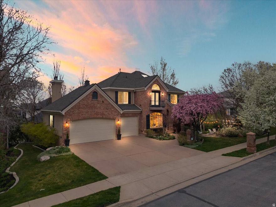 Located in the highly sought after Eaglewood Cove neighborhood, this charming, updated Country French inspired home, is filled with light, warmth, and timeless appeal. A quick and convenient commute to Downtown SLC, this home features  7 spacious bedrooms and 3.5 baths, providing room for everyone. Rich hardwood floors flow throughout, while two fireplaces add warmth and ambiance. Enjoy formal living and dining rooms, along with large, comfortable gathering areas and a separate den complete with custom built-ins-perfect for working or relaxing at home. The open chef's kitchen is beautifully updated with a Thermador range with double ovens, Thermador side-by-side refrigerator and freezer, Scotsman ice maker, pull-out Sharp microwave, and gorgeous, quartzite countertops. The inviting primary suite is a true retreat, featuring stunning valley views, a luxurious soaker tub, separate shower, and a generous walk-in closet. Enjoy the fully landscaped yard with scrub oak and mature flowering trees, along with a large deck and covered patio-perfect for outdoor living. You won't want to miss this one! This is a truly special home with character and soul.