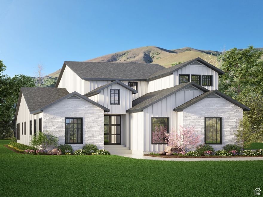 Check out our fully finished 5,600 sqft 2-story home that is being built in the quiet city of Mapleton. Home sits on fully landscaped and fenced .33 acre with breath taking views of the mountains. This 7 bedroom, 4.5 bathroom home offers an open floor plan, large kitchen and dining room. Kitchen is built with custom cabinets, range hood and large island. Quarts counter tops, gas cooktop and custom range hood. 9' ceilings throughout home. Spacious loft overing looking living area. Large master suite with separate tub and shower. Call agent for more details. Photos are examples of this home and may vary from finished product. Floor plans are artist renditions and are subject to change.