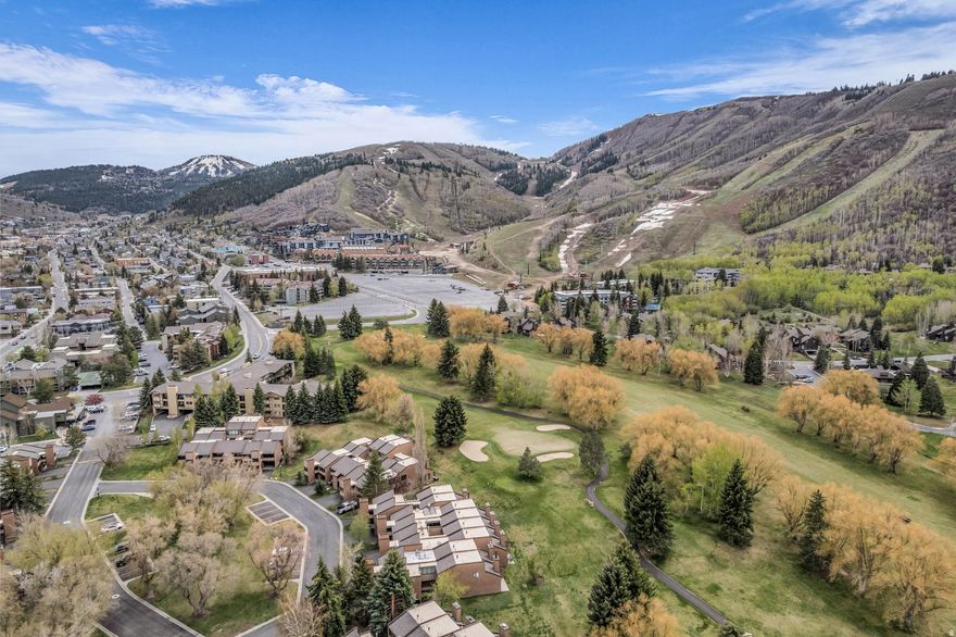 This is your chance to own a rarely available Park Ave Condo backing up to the golf course! This 3-bedroom, 3.5-bathroom residence is offered fully furnished and turnkey, providing a seamless transition for use as a primary home, high-performing investment, or luxury mountain getaway. The heart of the home is a true chef's kitchen, featuring a Sub-Zero refrigerator, professional gas range, and premium finishes that flow into an open living space warmed by radiant floor heat and a cozy fireplace.  The primary suite serves as a private sanctuary, complete with a spa-like bathroom featuring an expanded shower, skylights, and a private balcony for morning coffee with serene, open-space views. Enjoy sunset views from the private patio, safe from errant golf balls overlooking the 18th teebox.  The private hot tub is the perfect spot for aprs ski relaxation. Functionality meets convenience with covered parking, extra gear storage, and walkable access to the free city bus, grocery stores, world-class trails, skiing, and the vibrant dining and shopping of Main Street. Backed by strong rental history and great HOA amenities including a pool, hot tubs, sauna, and tennis courts, this property represents a unique opportunity to own a perfectly positioned piece of the  Park City lifestyle