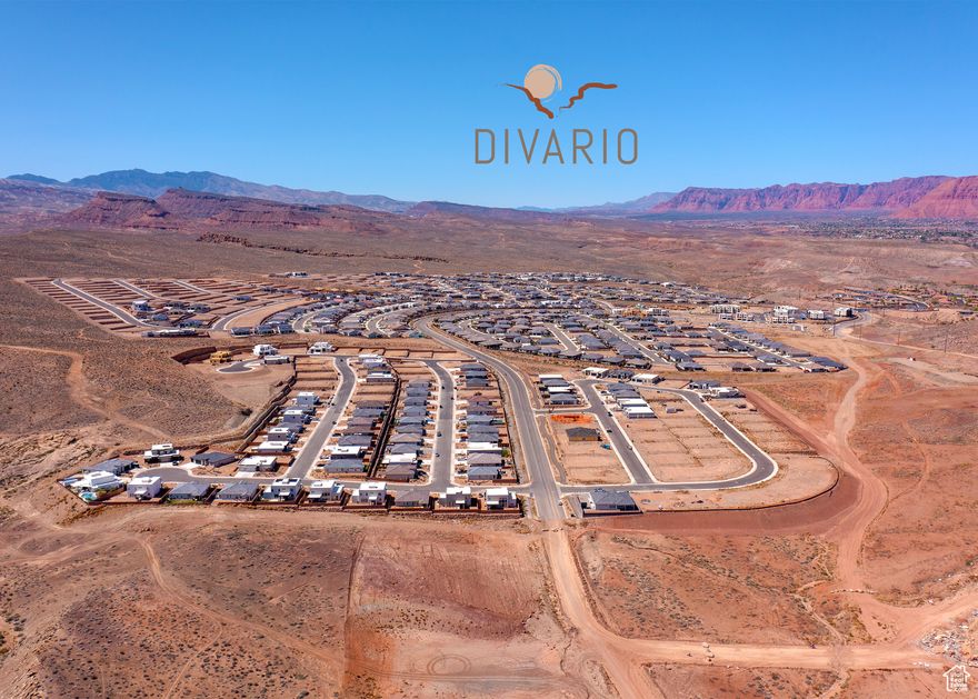 It's all about views. Building lot in Cecita Crest at Divario. Panoramic views in vibrant, new community. Easy access to BLM ground and hiking/biking trails. The 730 acre master planned community is adjacent to 18-hole Sunbrook Golf Course. Divario is surrounded in a picturesque setting with red rock vistas and views of Pine Valley Mountain. Open space in Divario includes natural groomed hiking/biking trails with connections to BLM ground and city planned Divario community park and neighborhood park.