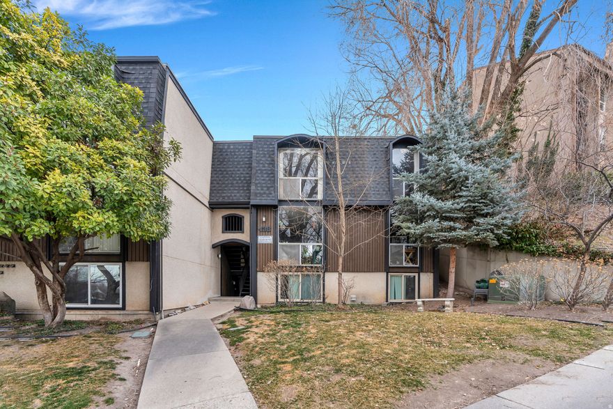 Location, location, location! This adorable 2nd floor condo, with large windows filling the space with natural light and giving you a beautiful view of the valley, is located in the heart of Salt Lake City, within walking distance to all downtown amenities. 2 bedrooms/1 bath, plenty of storage, and a gas fireplace in the living room. The community has been well cared for, offering things like 1 covered parking spot, a shed big enough for 2 bikes and miscellaneous gear, 2 communal laundry rooms, refinished railings, new stairs, walkways, and roof, and a newly renovated pool! Don't miss out on this affordable yet well-planned downtown gem with a layout that makes each space usable.  Just down the street from the Capitol, Memory Grove Park and with easy access hiking/mountain biking trails. A green, quiet oasis in the midst of the city!