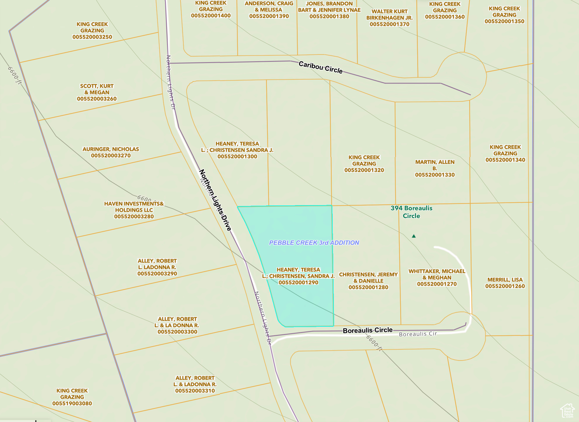 PEBBLE CREEK SUBDIVISION - Land