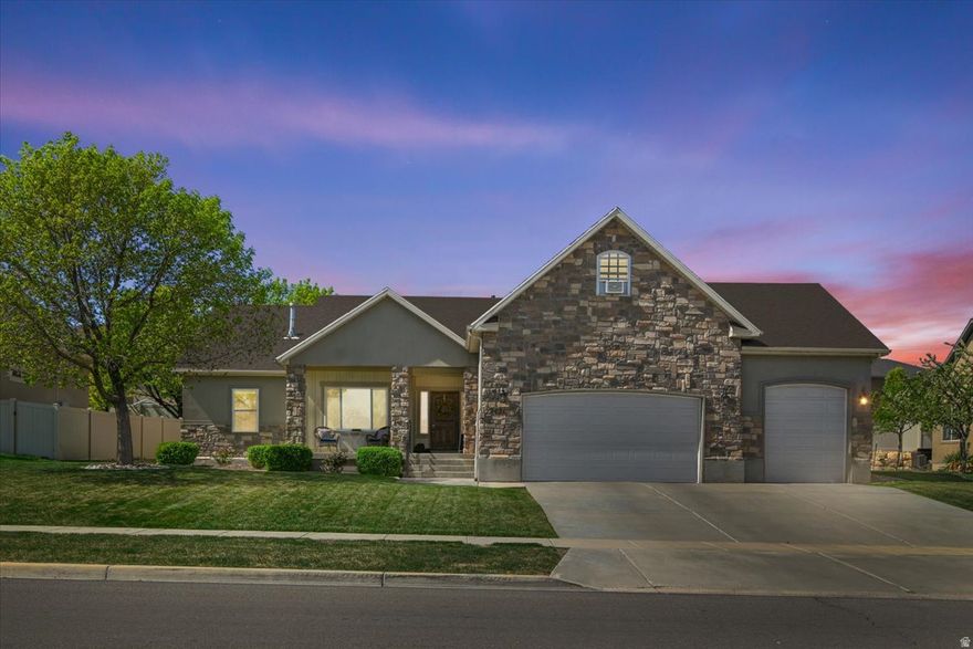 Welcome home to this beautifully cared-for rambler in one of the area's most sought-after neighborhoods-where comfort, quality, and breathtaking views come together. From the moment you arrive, you'll notice how meticulously maintained this home has been. Featuring single-level living with a spacious flex/bonus room above the 3-car garage, this home offers the perfect blend of functionality and flexibility-ideal for a home office, guest space, playroom, or whatever fits your lifestyle. Inside, you'll find an impressive list of thoughtful upgrades that add both beauty and peace of mind, including a new roof, triple-pane windows, new flooring, furnace, appliances, and an insulated garage door. There are too many upgrades to list; see Attached Documents.  One of the standout features is the unobstructed, breathtaking views of the lake and mountains-an incredible backdrop you can enjoy every day from the comfort of home. Whether morning or relaxing in the evening, the views are simply unforgettable. Located in a highly desirable neighborhood with no HOA, this home offers the freedom you want in a location you'll love. You're just minutes from parks, shopping, and restaurants, making everyday living both convenient and enjoyable. If you've been looking for a home that has been lovingly maintained, thoughtfully updated, and offers stunning views in a prime location, this is one you won't want to miss.  All information, figures, and documentation provided as a courtesy; buyer to verify all information.