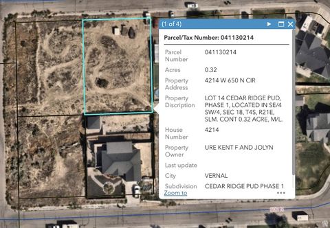 Vacant Land For Sale - 4214 W 650 #14<br/> Uintah County, Vernal, UT 84078