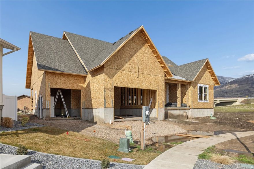 Welcome to the Thursten Custom Home at Mountain View Estates, a one-of-a-kind custom residence located at the end of a quiet cul-de-sac with easy access to the Legacy Parkway trail system. This home is built around vaulted, open-concept living that connects the great room, gourmet kitchen, and dining area for effortless everyday flow. The main-floor primary suite features vaulted ceilings and an oversized walk-in closet, while an exceptional XL laundry room with a utility sink adds rare, real-world functionality. Outdoor living is enhanced by a covered front porch and a covered Trex deck, and the finished basement expands the home with flexible space for guests, recreation, and storage. Home is under construction, completion is expected towards the end of May.  Call today to set up a showing.