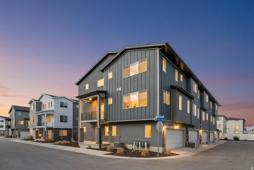 Luxury Townhome in American Fork! This home was built by Woodside Homes and is lightly lived in and features open concept living. It has 3 bedrooms that each have their own bathroom! You could also easily add a 4th bedroom and bathroom on the bottom level. This Kensington floorplan is being sold by the builder for over $S00,0000. It's minutes from the front runner station and the freeway. It truly is a wonderful townhome in a great subdivision! Call today before it's gone! Square footage figures are provided as a courtesy estimate only and were obtained from County Records. Buyer is advised to obtain an independent measurement.