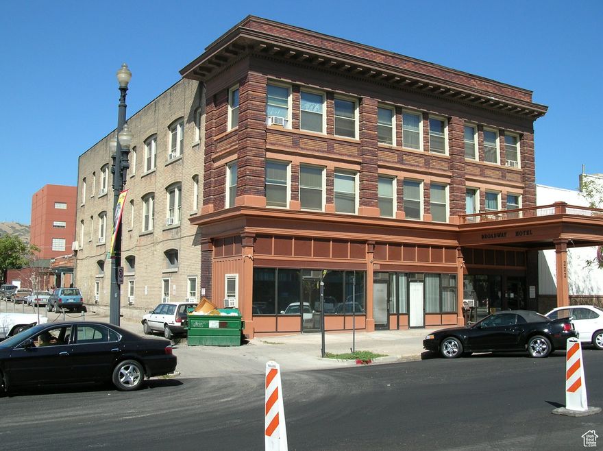 Incredible down town location of the Historic Broadway Hotel and Poplar Ct Duplex. A unique opportunity to own and preserve a piece of Salt Lake City history. Originally built in 1905 this property is full of charm and character. Currently comprised of 50 residential spaces and 1 commercial unit these properties create the ideal value add scenario, competitive existing income with a vast array of ways to improve condition and increase income. Historic Tax credits may be available to help with renovation. The duplex on poplar court was fully remodeled on the interior in the last 5 years and features 3 bedrooms and 3, three quarter bathrooms per unit. Do Not Disturb Tenants, Make offer subject to inspection, both properties must be bought together. Virtual tours can be accessed here:  Poplar Ct Duplex https://my.matterport.com/show/?m=rQ6U2Jsfhv3  Broadway Hotel: https://my.matterport.com/show?play=1&lang=en-US&m=AabmMbXEQ2S&ss=1&sr=-.97,1.51