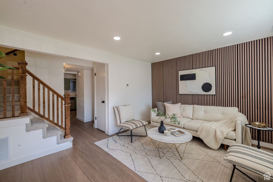 **$2,500 preferred lender credit** Perfectly situated in central Orem, this townhome offers both style and convenience. Recently refreshed from top to bottom, the bright and open living spaces are filled with natural light, giving the home a fresh and welcoming feel.  The kitchen features modern updates with ample cabinetry, quality finishes, and a gas range, making meal prep and gatherings easy. The layout is designed for everyday comfort, with spacious living areas that flow seamlessly together. Upstairs, you'll find two bedrooms that can adapt to your needs.  Step outside and the location speaks for itself. You're minutes from Utah Valley University, shopping and dining at University Place, and everyday essentials like Costco and Target. Recreation is never far away with parks, trails, and Utah Lake nearby. Commuting is simple too, with quick access to I-15 putting Provo, Lehi, and even Salt Lake City within easy reach.  This unit has two covered parking spaces and a shed for storage. With thoughtful updates throughout and a location that connects you to the best of Utah Valley, this townhome offers the kind of lifestyle that balances comfort, accessibility, and low-maintenance living.   Square footage figures are provided as a courtesy estimate only and were obtained from previous MLS. Buyer is advised to obtain an independent measurement.