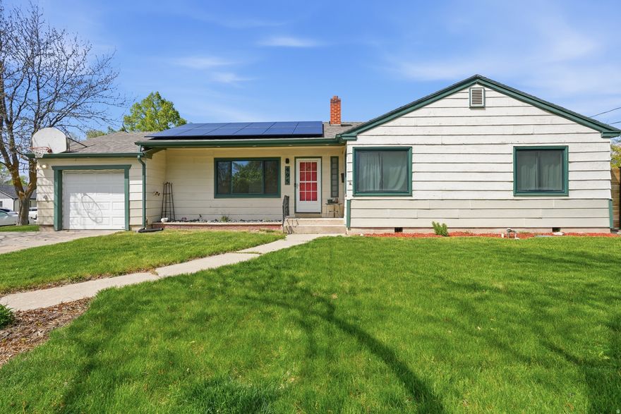 Opportunity Knocks in Logan! This charming single-level Rambler is the perfect find, whether you're looking to stop renting and start owning or seeking a solid addition to your investment portfolio. Located just minutes from Utah State University, it's location offers both convenience and high rental demand. Why you'll love this home; Energy Efficiency: Comes with a fully paid-off solar system; say goodbye to high utility bills! Recent Upgrades: Features new windows that enhance both curb appeal and insulation. Outdoor Living: A fully fenced backyard offers privacy and space, plus the storage shed is included. Turn-Key Potential: Ideal for cashflow-focused investors or first-time buyers ready to build equity. Don't let this one slip away! Contact Your Local "HOME" Girls today to see it in person. Square footage figures are provided as a courtesy estimate only and were obtained from county records.  Buyer is advised to obtain an independent measurement.