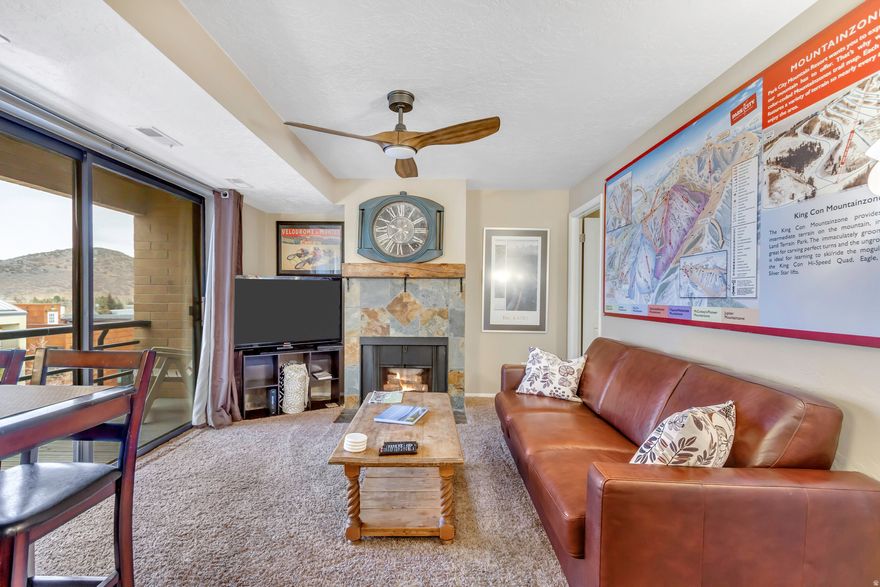 Welcome to this rarely available, beautifully updated top-floor, corner-unit condo in the heart of Park City-perfectly suited for both personal enjoyment and investment. This 2-bedroom, 2-bath residence is approved for nightly rentals and comes with established income, boasting an impressive 9.8/10 rating on VRBO with 68 reviews. Offered fully turn-key, the property comfortably sleeps up to six guests and is ready to perform from day one. Warm, rustic Park City charm blends seamlessly with modern upgrades throughout, including slate flooring, travertine tub and shower surrounds, granite countertops, and stainless steel appliances. The open-concept living area is ideal for relaxing after a day on the slopes, while the top-floor, corner location provides exceptional privacy with no neighbors above or beside. Step outside to a private top-floor deck located on the only side of the building that does not face a parking lot or roadway, offering a peaceful outdoor retreat rarely found in the complex. The primary suite features a private en-suite bath, adding comfort and convenience for owners and guests alike. Enjoy year-round amenities such as underground parking and an indoor hot tub-perfect for unwinding aprs-ski. Located just minutes from Main Street, this condo is walkable to restaurants, shopping, and entertainment, with quick access to world-class ski resorts. Whether you're seeking a mountain retreat or a proven income-producing property, this Park City condo truly checks every box. The owner is open to transferring the existing nightly rental listing and will work one-on-one with the new owner to ensure a seamless transition and continued top-tier performance. Creative financing is available, with the owner willing to carry the note.